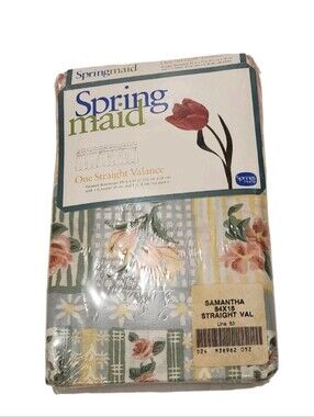 Vintage Springmaid Window Valance 84" X 15" Samantha Flowers Cottagecore *NEW*